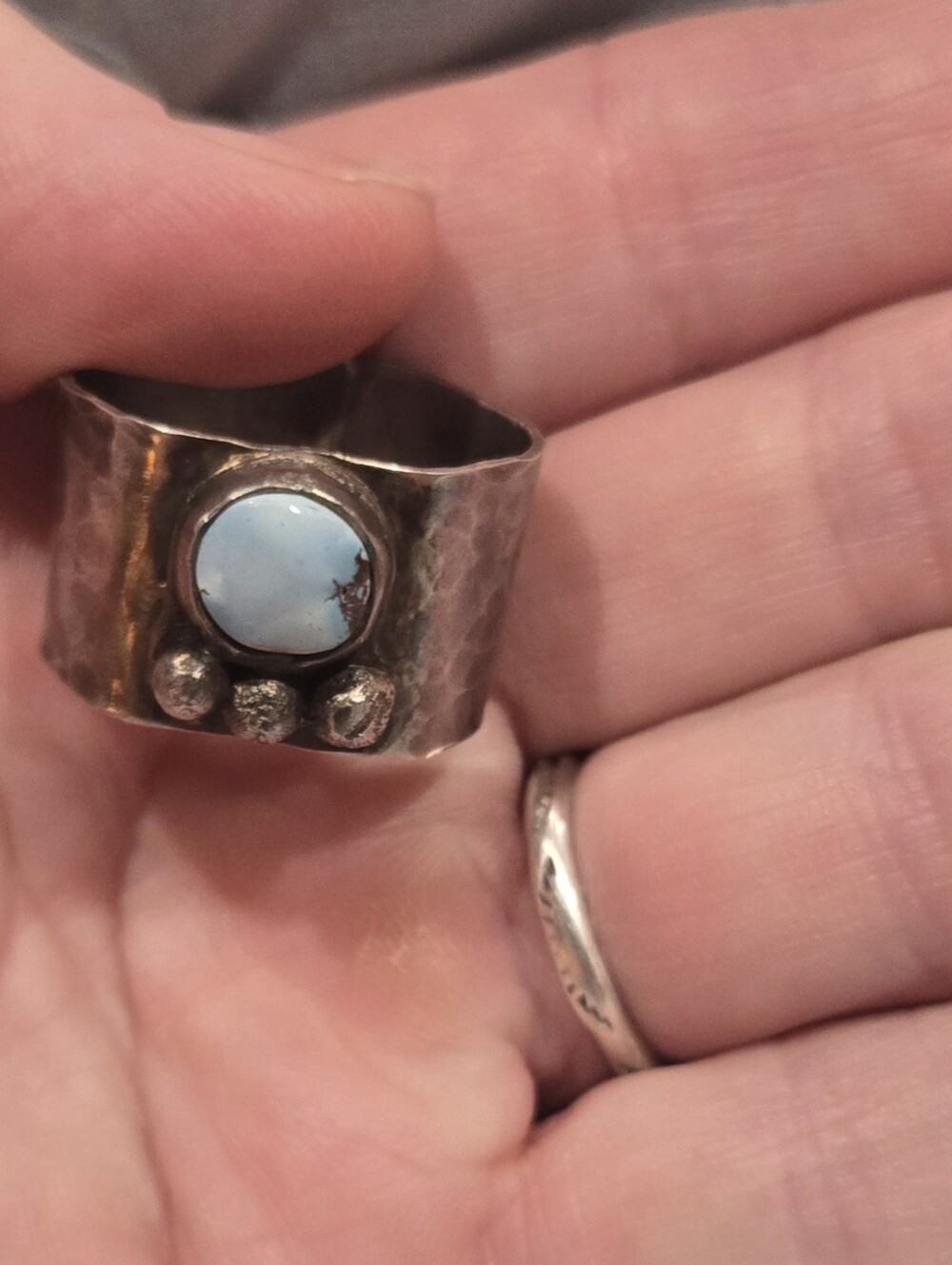 Organic Form Sterling Silver & Golden Hills Turquoise Ring